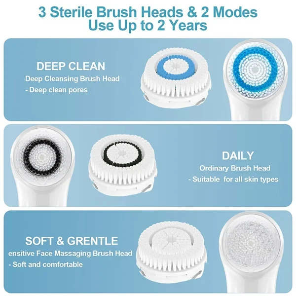 Sonic Vibrating Facial Cleansing Brush Face Skin SPA - Image 3