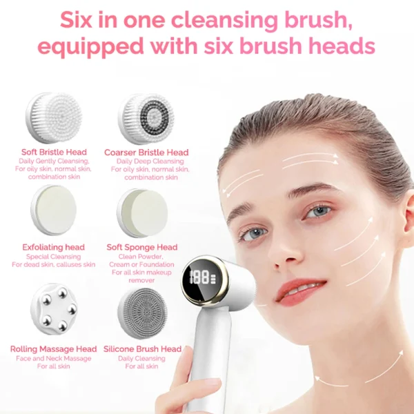 Silicone Facial Cleansing Brush Waterproof Face Cleaner - Image 3
